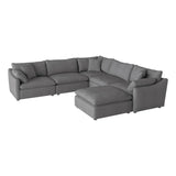 Homelegance - Howerton 6-Piece Modular Sectional With Ottoman In Gray - 9544Gy*6Ot