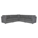 Homelegance - Howerton 5-Piece Modular Sectional In Gray - 9544Gy*5Sc