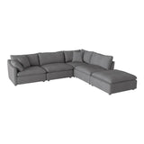 Homelegance - Howerton 5-Piece Modular Sectional With Ottoman In Gray - 9544Gy*5Ot