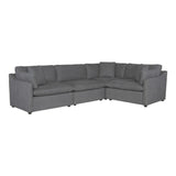 Homelegance - Howerton 4-Piece Modular Sectional In Gray - 9544Gy*4Sc