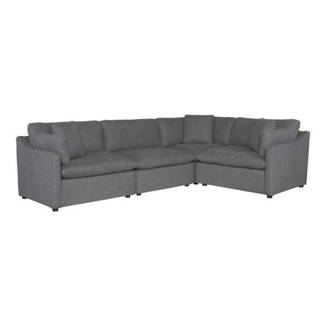 Homelegance - Howerton 4-Piece Modular Sectional In Gray - 9544Gy*4Sc