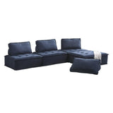 Homelegance - Ulrich 4-Piece Modular Sectional In Blue - 9545Bu*4