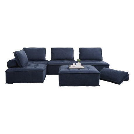 Homelegance - Ulrich 5-Piece Modular Sectional In Blue - 9545Bu*5