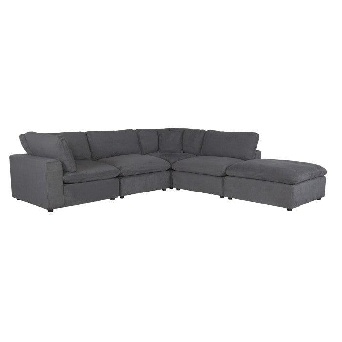 Homelegance - Guthrie 5-Piece Modular Sectional With Ottoman In Gray - 9546Gy*5Ot