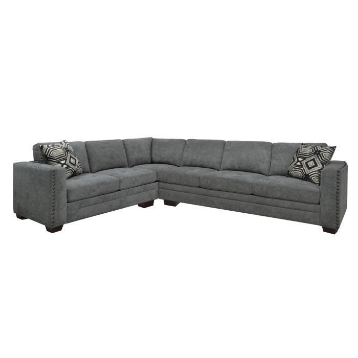 Homelegance - Sidney 2-Piece Sectional With Usb Ports In Gray - 9212Gry*23L3R