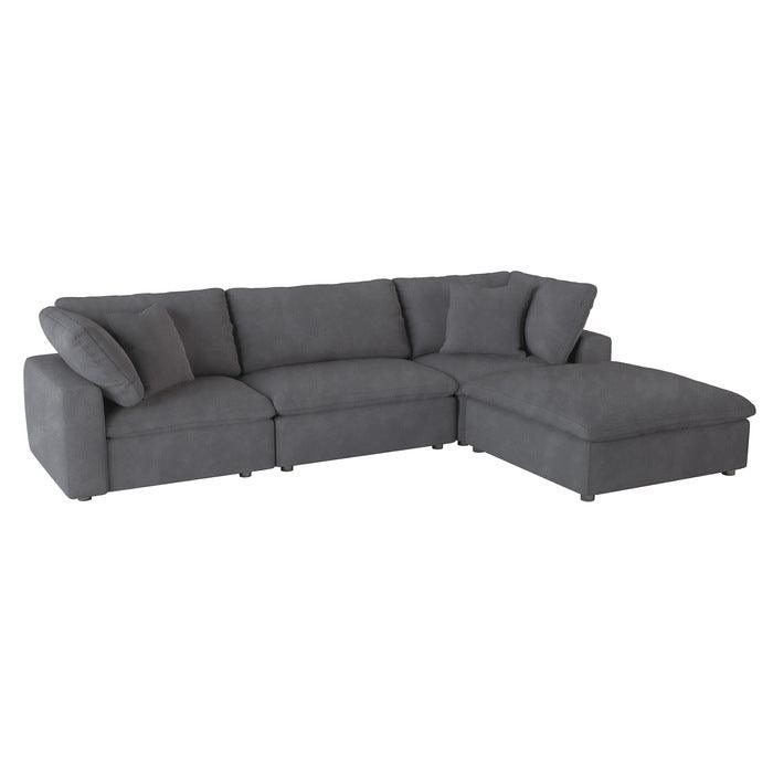 Homelegance - Guthrie 4-Piece Modular Sectional With Ottoman In Gray - 9546Gy*4Ot