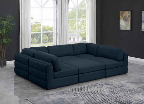 Beckham - Modular Sectional 6 Piece - Navy - Home Elegance USA