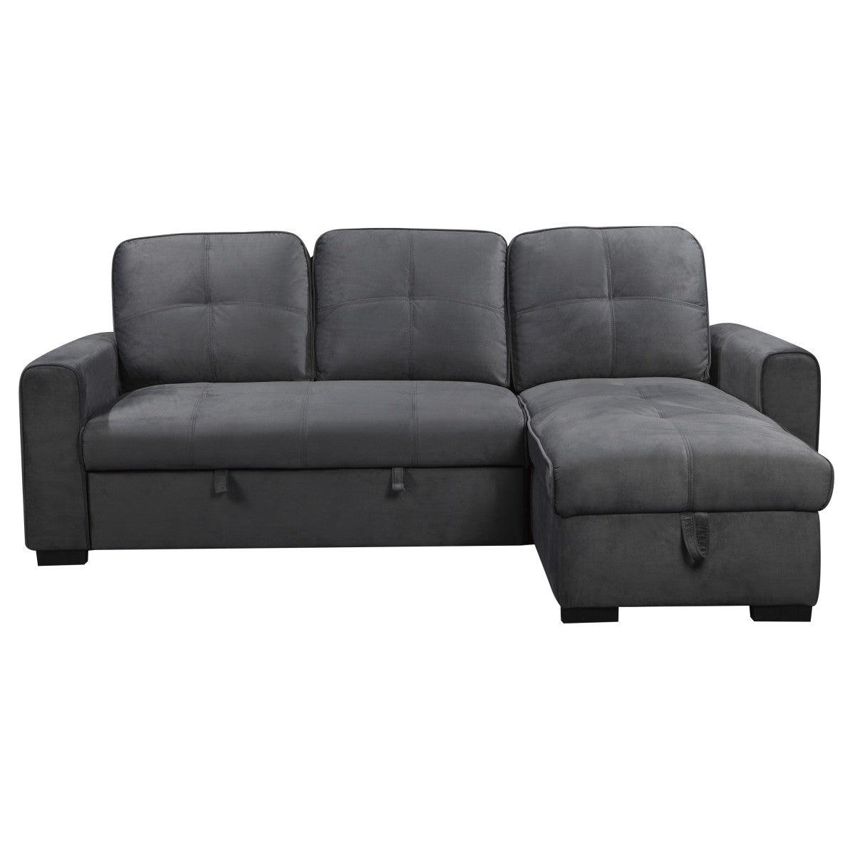 Homelegance - Magnus 2 Piece Sectional With Pull-Out Bed And Hidden Storage In Gray - 9569Gy*Sc