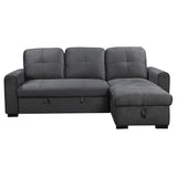 Homelegance - Magnus 2 Piece Sectional With Pull-Out Bed And Hidden Storage In Gray - 9569Gy*Sc