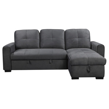 Homelegance - Magnus 2 Piece Sectional With Pull-Out Bed And Hidden Storage In Gray - 9569Gy*Sc