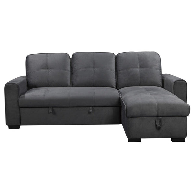 Homelegance - Magnus 2 Piece Sectional With Pull-Out Bed And Hidden Storage In Gray - 9569Gy*Sc