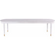 Marion Rectangular Dining Table Alabaster with Gold Accents – Universal