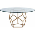 Love Joy Bliss Round Dining Table Soft Gold Base with Glass Top – Universal