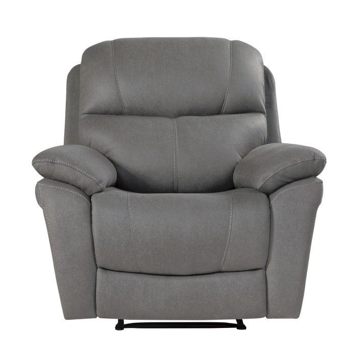 Homelegance - Longvale Power Reclining Chair With Power Headrest In Gray - 9580Gy-1Pwh