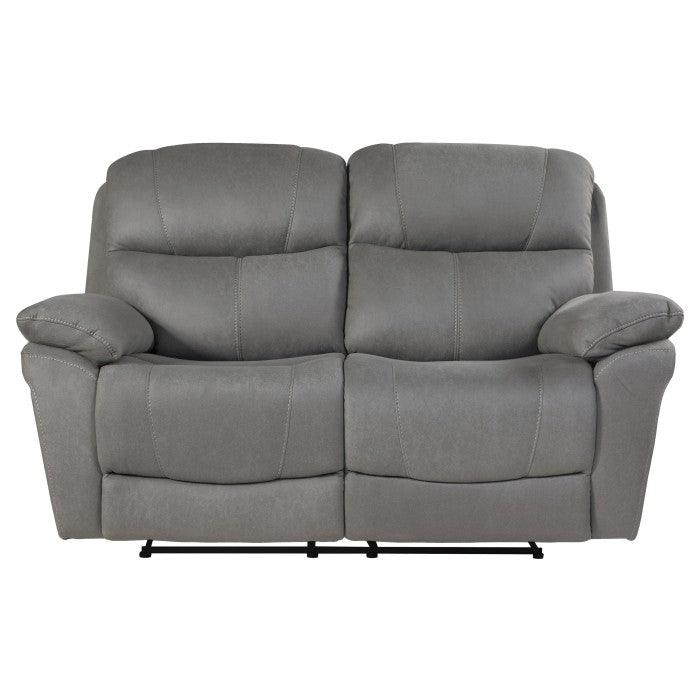 Homelegance - Longvale Double Reclining Love Seat In Gray - 9580Gy-2