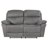 Homelegance - Longvale Double Reclining Love Seat In Gray - 9580Gy-2