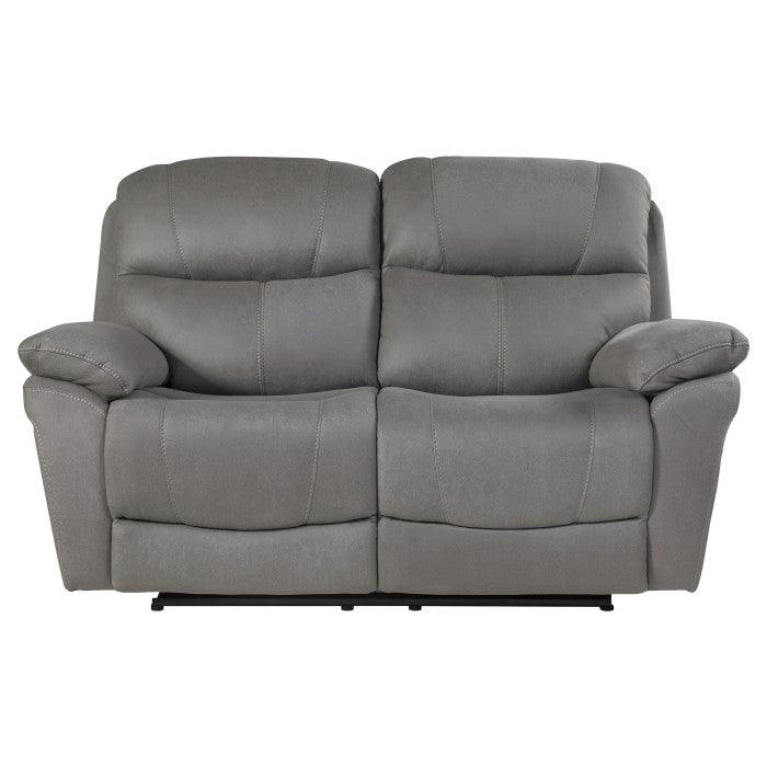 Homelegance - Longvale Power Double Reclining Love Seat With Power Headrests In Gray - 9580Gy-2Pwh