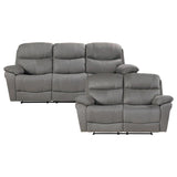 Homelegance - Longvale 2 Piece Double Reclining Sofa Set In Gray - 9580Gy*2