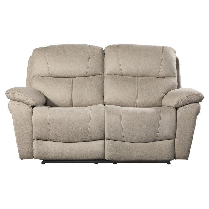 Homelegance - Longvale Power Double Reclining Love Seat With Power Headrests In Tan - 9580Tn-2Pwh