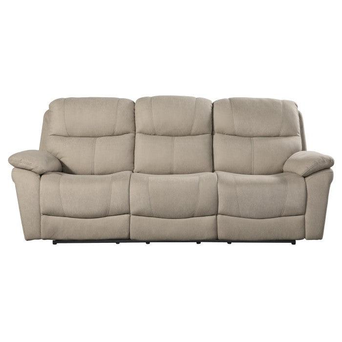 Homelegance - Longvale Power Double Reclining Sofa With Power Headrests In Tan - 9580Tn-3Pwh