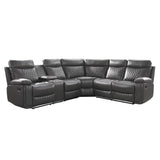Homelegance - Socorro 3-Piece Reclining Sectional - 9599Gry*Sc