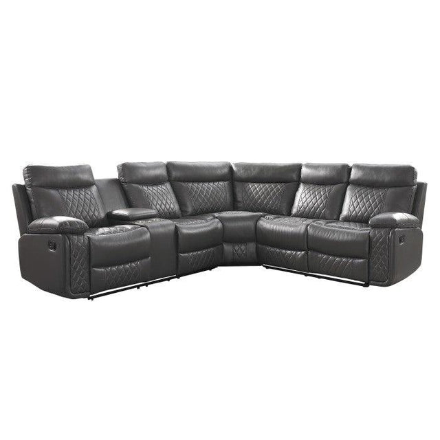 Homelegance - Socorro 3-Piece Reclining Sectional - 9599Gry*Sc