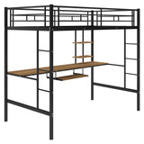 Loft Bed with Desk and Shelf , Space Saving Design,Twin（OLD SKU:MF193081AAB） - Home Elegance USA