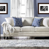 Giovanni - Sofa & Loveseat - Beige / Blue - Home Elegance USA