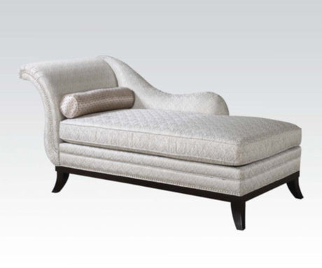 Acme Furniture - Kimbra Chaise with Accent Pillow in Beige - 96198