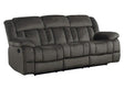 Laurelton Chocolate Double Reclining Sofa 9636-3 | Homelegance
