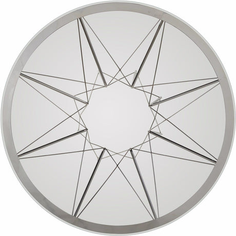 Axel Round Dining Table Stainless Steel Base with Glass Top – Universal