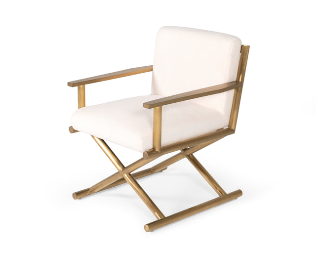 Modrest Haxtun Modern Cream Sherpa Accent Chair - Home Elegance USA
