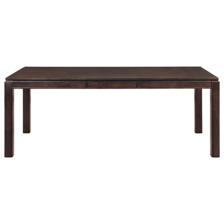 Contemporary Design Dark Brown Finish 1pc Dining Table with Separate Extension Leaf Wooden Dining Furniture - Home Elegance USA