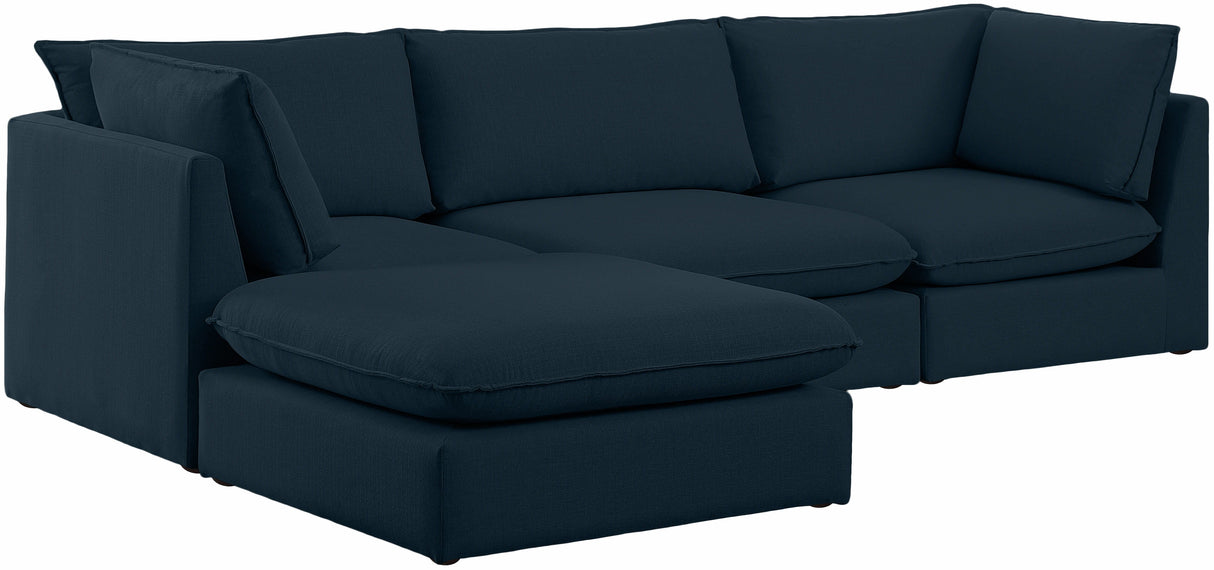 Mackenzie - Modular Sectional 4 Piece - Navy - Home Elegance USA