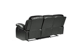 Homelegance - Granley Black Double Reclining Sofa - 9700Blk-3