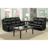 Homelegance - Granley Black 3 Piece Living Room Set - 9700Blk-3-2-1