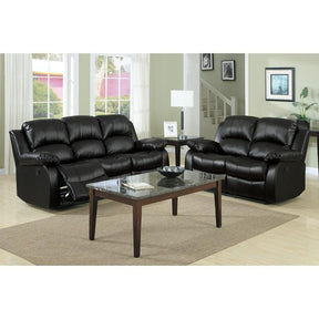 Granley Black 3 Piece Living Room Set 9700Blk-3-2-1 | Homelegance