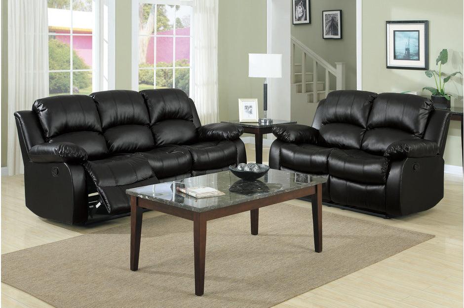 Homelegance - Granley Black Double Reclining Sofa - 9700Blk-3