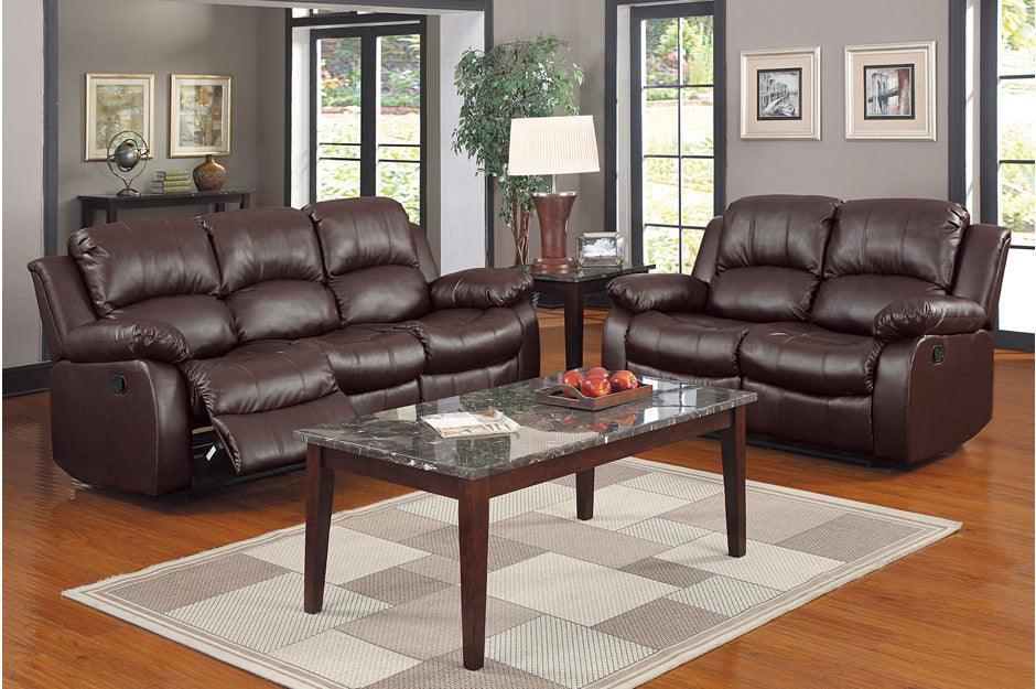 Homelegance - Granley Brown Double Reclining Love Seat - 9700Brw-2