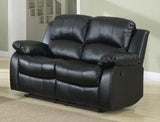 Homelegance - Granley Black Double Reclining Love Seat - 9700Blk-2