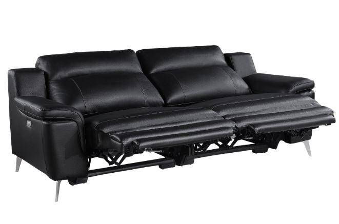 Antonio 2 Piece Reclining Sofa Set In Black 9360Blk*2Pw | Homelegance | Home Elegance USA