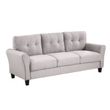 79.9" Modern Living Room Sofa Linen Upholstered Couch Furniture for Home or Office ,Light Grey,(3 - Seat,Old Sku:WF288519AAR) - WF300332AAR - image - 1