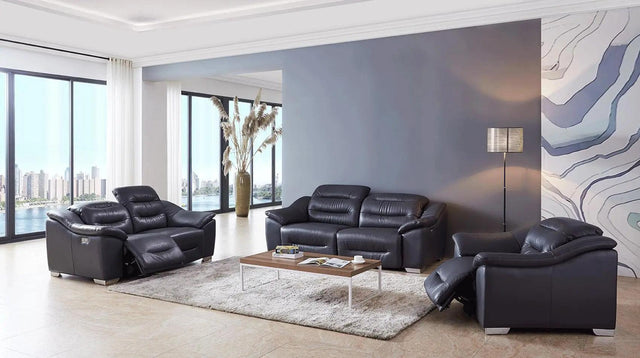 972 Modern Sofa and Loveseat in Dark Grey Color by ESF Furniture ESF Furniture