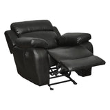 Homelegance - Marille Black 3 Piece Living Room Set - 9724Blk-3-2-1