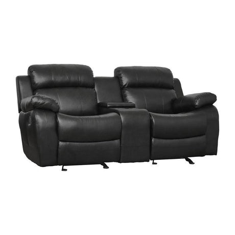 Homelegance - Marille Black Double Glider Reclining Love Seat W- Cntr Console - 9724Blk-2