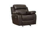 Homelegance - Marille Dark Brown Glider Reclining Chair - 9724Brw-1