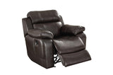 Homelegance - Marille Dark Brown Glider Reclining Chair - 9724Brw-1