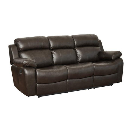 Marille Dark Brown 3 Piece Living Room Set 9724Brw-3-2-1 | Homelegance