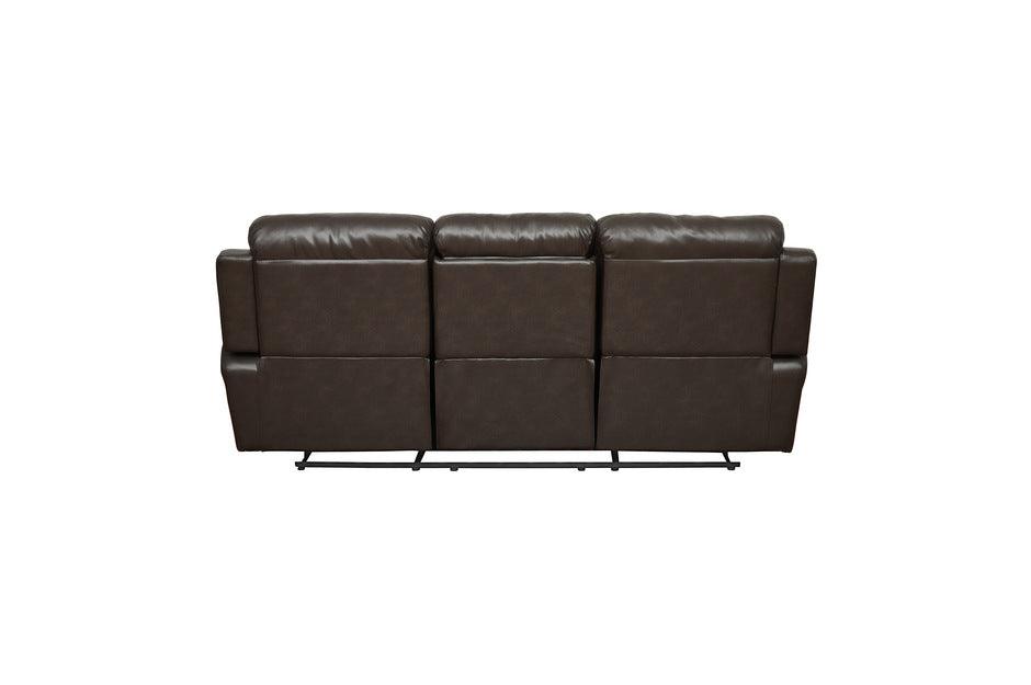 Homelegance - Marille Dark Brown Double Reclining Sofa W- Cntr Drop-Down Cup-Hldr - 9724Brw-3