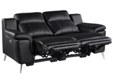 Homelegance - Antonio Power Reclining Love Seat In Black - 9360Blk-2Pw*